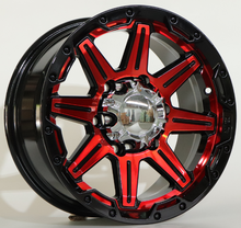 Load image into Gallery viewer, clear stock sales 15J880A 15*7/6*139.7 110.2 Silver/Red Wheel Rims Set (4)
