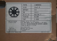 Load image into Gallery viewer, clear stock sales 15J880A 15*7/6*139.7 110.2 Silver/Red Wheel Rims Set (4)
