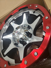 Load image into Gallery viewer, clear stock sales 15JVL07GA 15*8/6*139.7 108.2 Silver/Red Wheel Rims Set (4)
