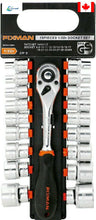Load image into Gallery viewer, 19pc 1/2" Socket &amp; Ratchet Set
