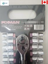 Load image into Gallery viewer, 19pc 1/2" Socket &amp; Ratchet Set
