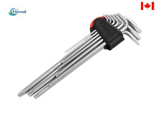 Load image into Gallery viewer, 9 pcs Torx Hex Keys Set (Standard Long)  T10-T15-T20-T25-T27-T30-T40-T45-T50
